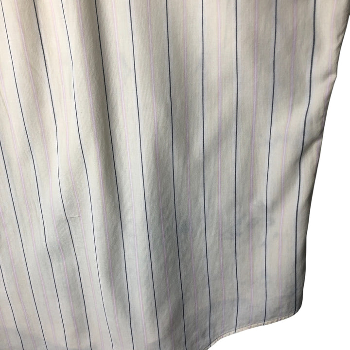Ralph Lauren short sleeve button down striped shirt, men's XL size cotton yellow type Vintage Second Hand