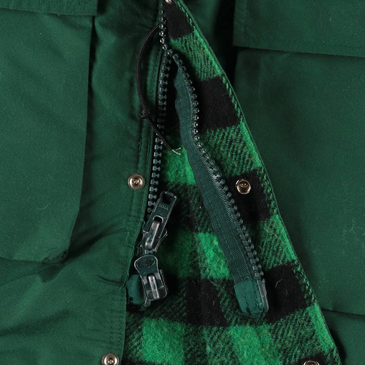 Vintage 1980'S LLBean Mountain Parka Shell Jacket, Men's Size L unclear green type Vintage Second Hand
