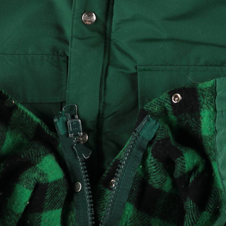 Vintage 1980'S LLBean Mountain Parka Shell Jacket, Men's Size L unclear green type Vintage Second Hand