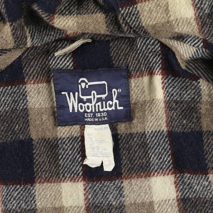 80'S WOOLRICH Mountain Parka Shell Jacket Made in USA Men's XL Vintage polyester Beige type Vintage Second Hand