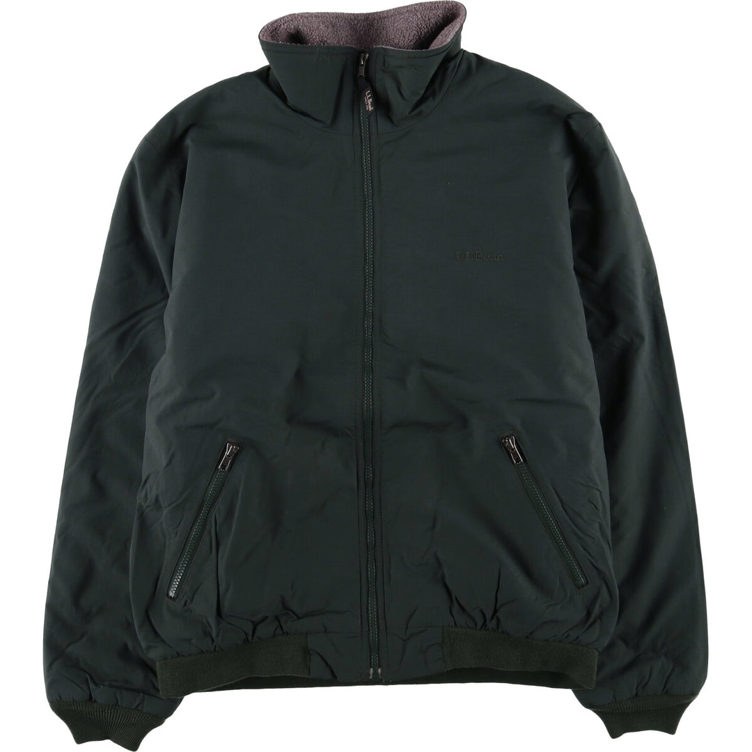 90s-00'S LLBean padded puffer jacket, men's size M Nylon Green type dark green Vintage Second Hand