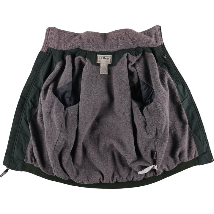 90s-00'S LLBean padded puffer jacket, men's size M Nylon Green type dark green Vintage Second Hand