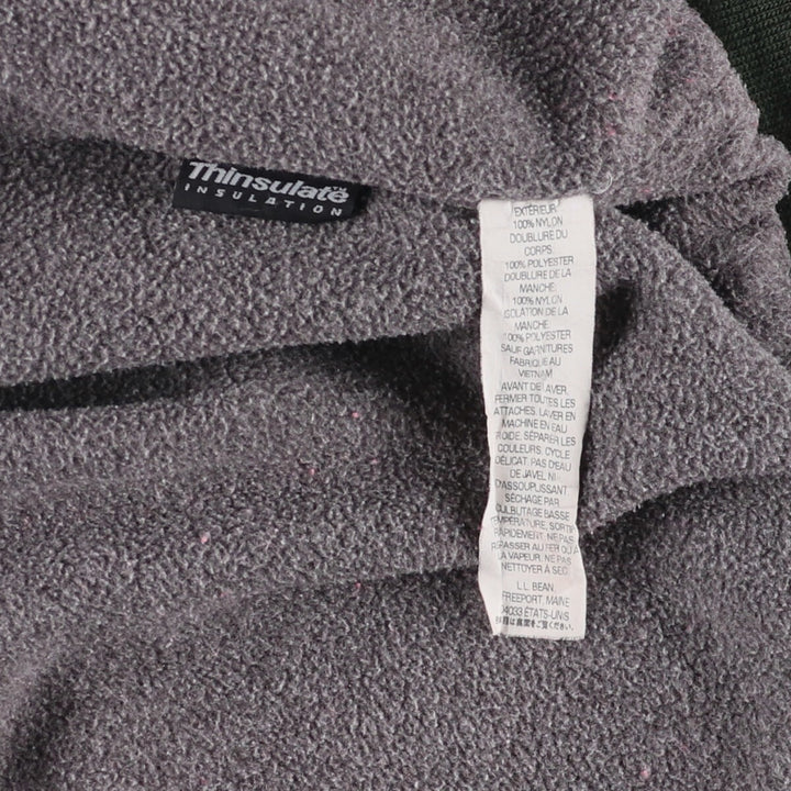 90s-00'S LLBean padded puffer jacket, men's size M Nylon Green type dark green Vintage Second Hand