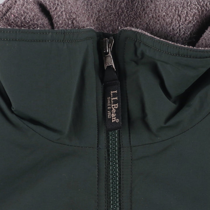 90s-00'S LLBean padded puffer jacket, men's size M Nylon Green type dark green Vintage Second Hand