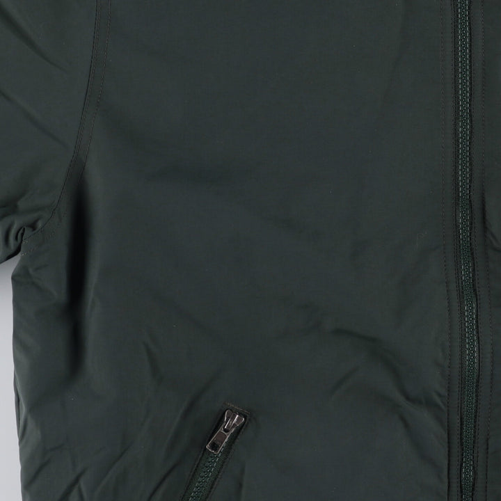 90s-00'S LLBean padded puffer jacket, men's size M Nylon Green type dark green Vintage Second Hand