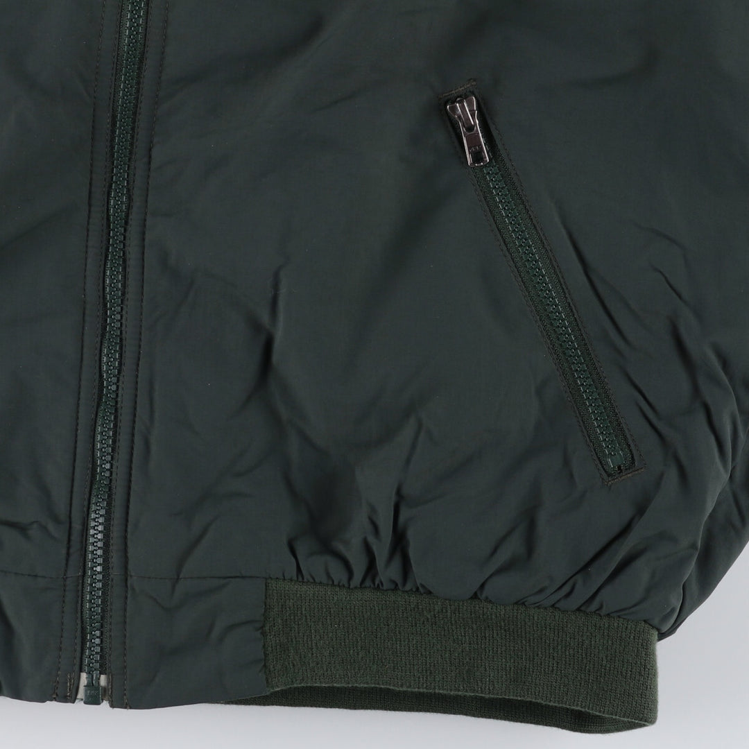 90s-00'S LLBean padded puffer jacket, men's size M Nylon Green type dark green Vintage Second Hand
