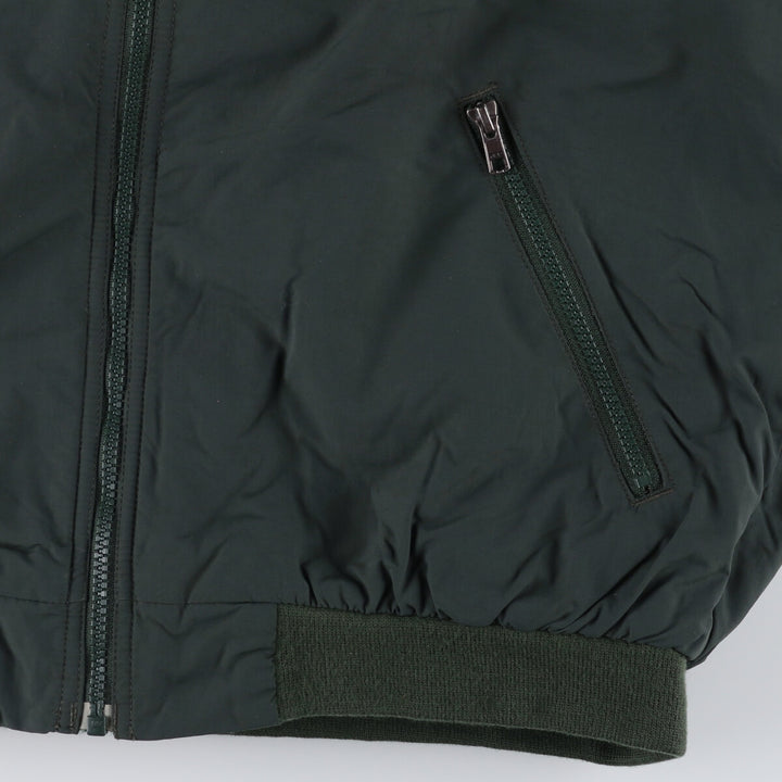 90s-00'S LLBean padded puffer jacket, men's size M Nylon Green type dark green Vintage Second Hand