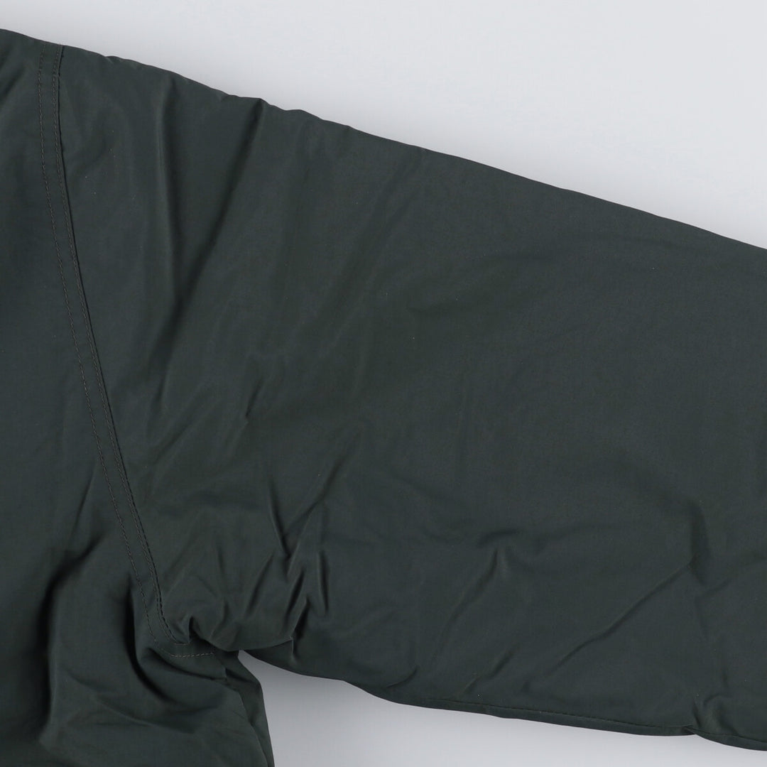90s-00'S LLBean padded puffer jacket, men's size M Nylon Green type dark green Vintage Second Hand