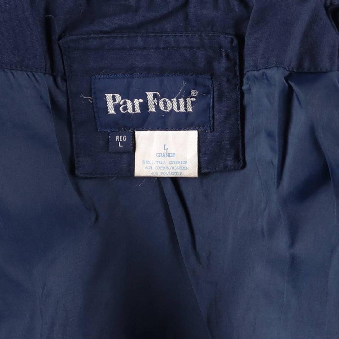 90s-00'S Par Four Derby Jacket, Cup Shoulder Jacket, Men's Size L cotton navy blue type Vintage Second Hand