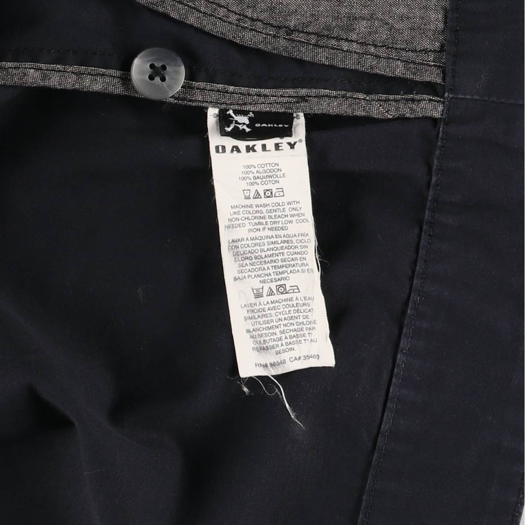 2000'S Oakley Cotton Biker Jacket, Men's XL cotton black type Vintage Second Hand