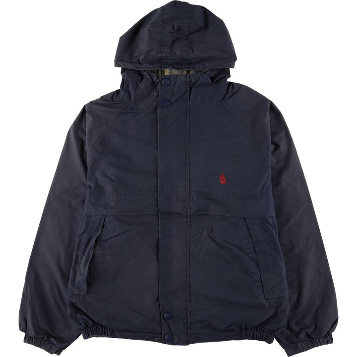 Vintage 90'S Nautica Check Pattern Reversible Cotton Hoodie, Men's Size XL cotton navy blue type Vintage Second Hand