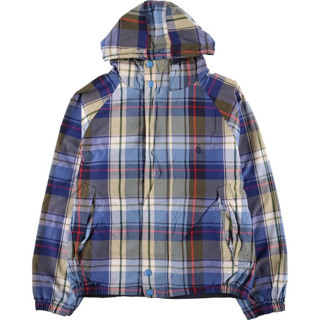 Vintage 90'S Nautica Check Pattern Reversible Cotton Hoodie, Men's Size XL cotton navy blue type Vintage Second Hand