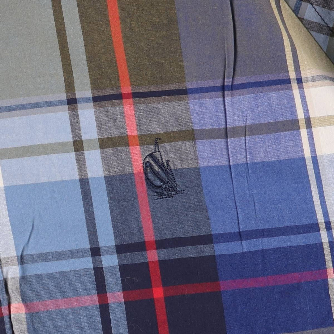 Vintage 90'S Nautica Check Pattern Reversible Cotton Hoodie, Men's Size XL cotton navy blue type Vintage Second Hand