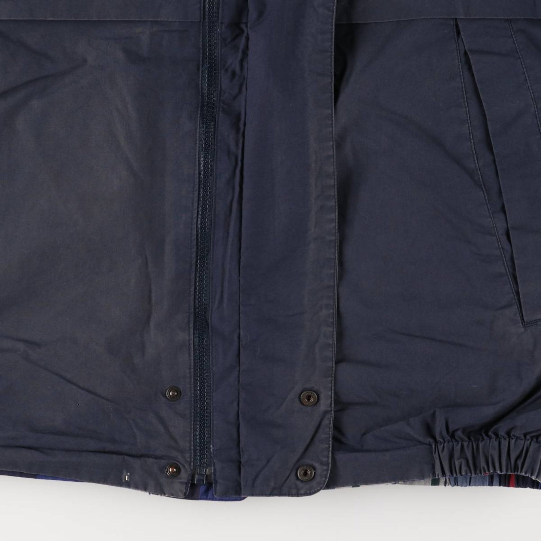 Vintage 90'S Nautica Check Pattern Reversible Cotton Hoodie, Men's Size XL cotton navy blue type Vintage Second Hand