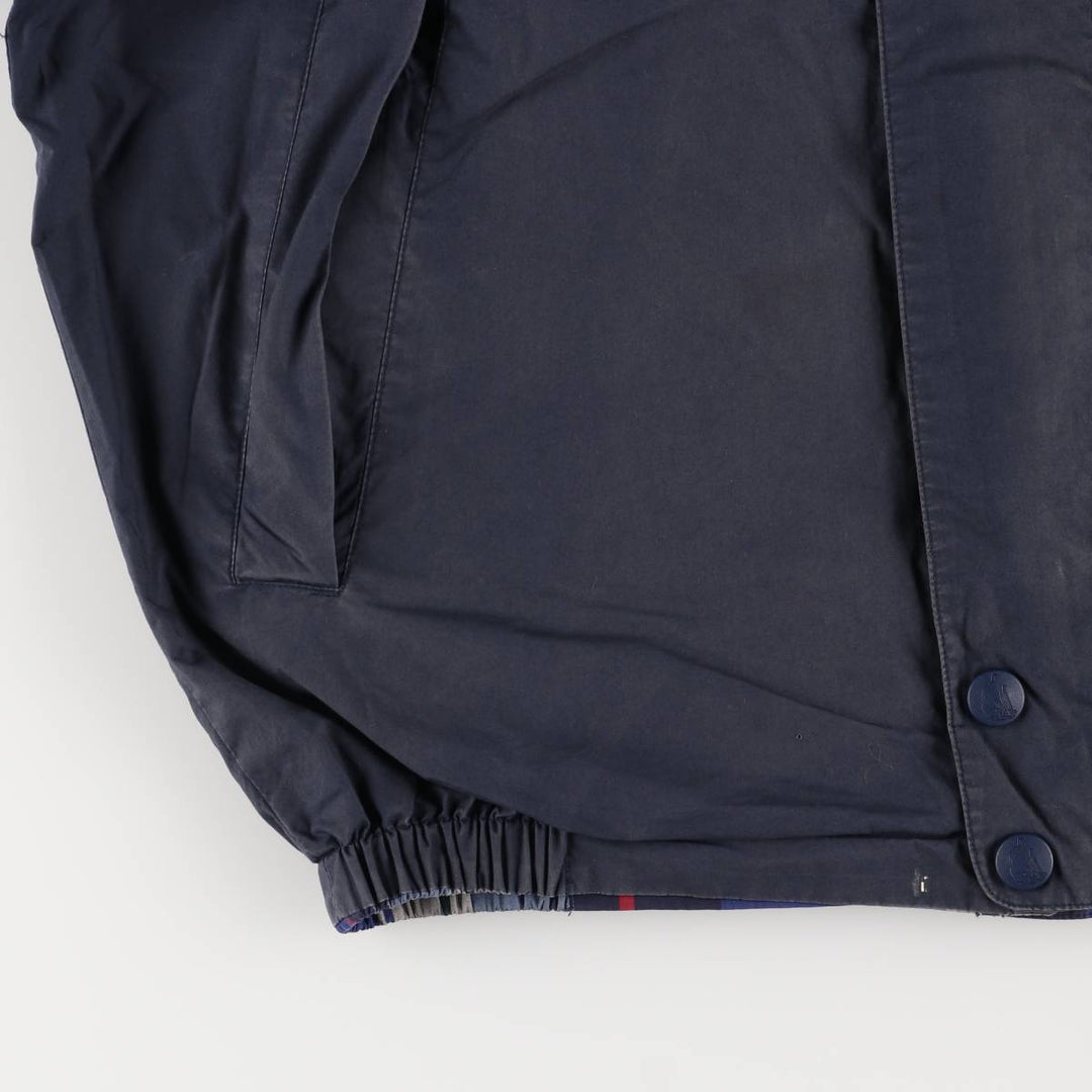 Vintage 90'S Nautica Check Pattern Reversible Cotton Hoodie, Men's Size XL cotton navy blue type Vintage Second Hand