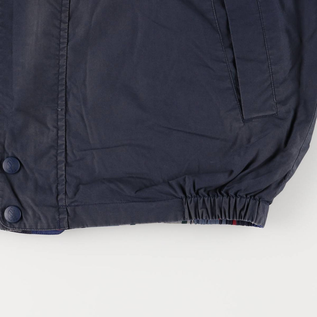 Vintage 90'S Nautica Check Pattern Reversible Cotton Hoodie, Men's Size XL cotton navy blue type Vintage Second Hand