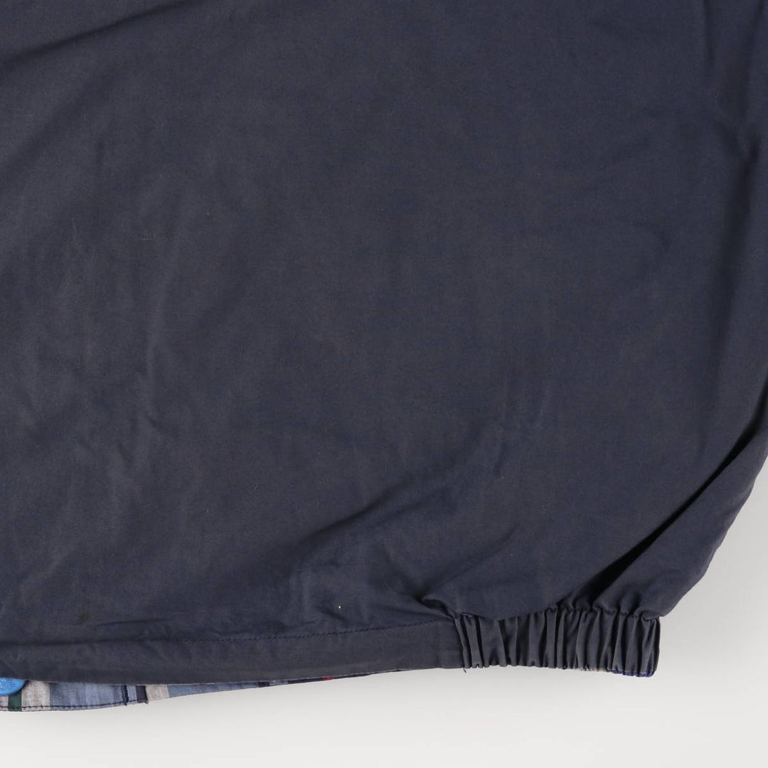 Vintage 90'S Nautica Check Pattern Reversible Cotton Hoodie, Men's Size XL cotton navy blue type Vintage Second Hand