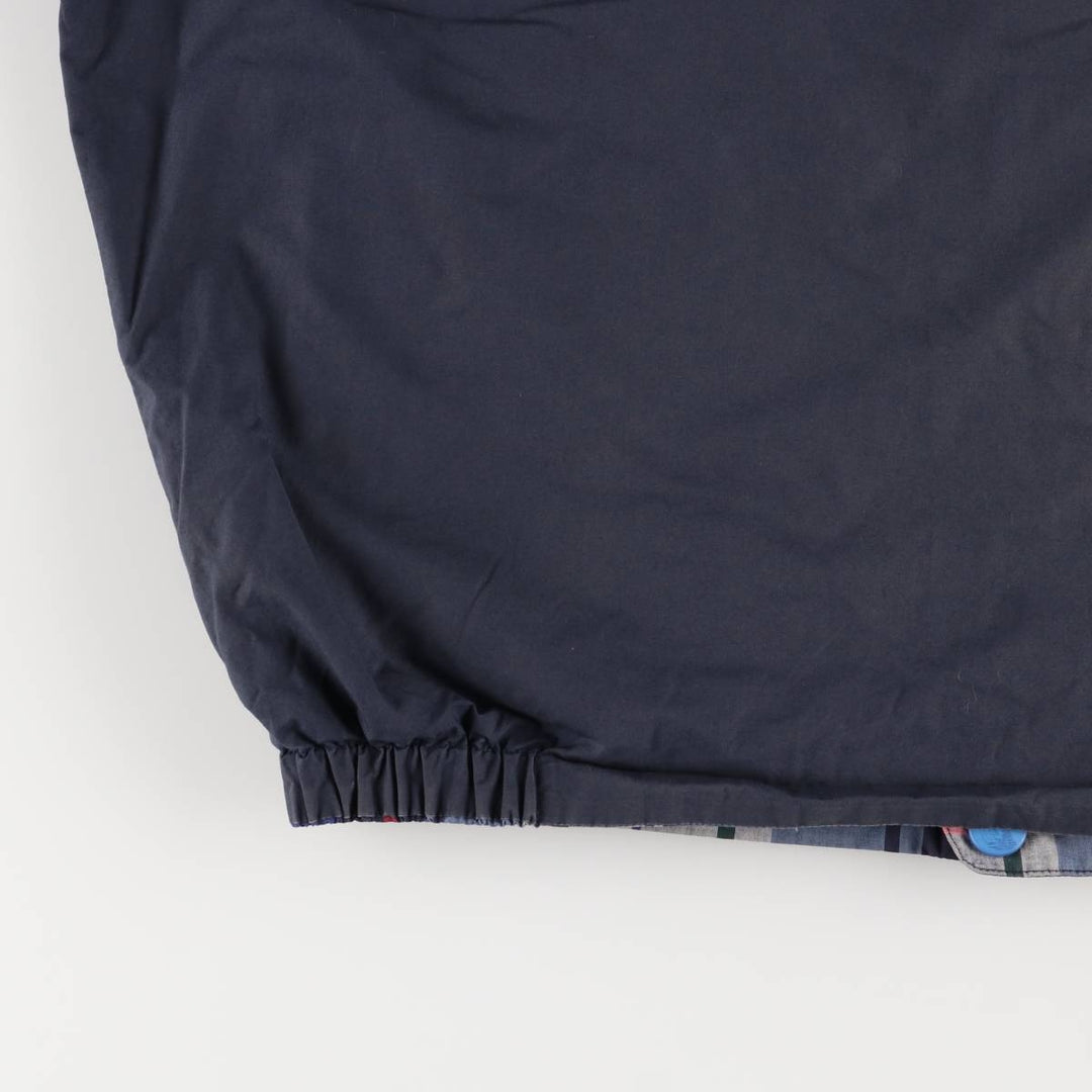 Vintage 90'S Nautica Check Pattern Reversible Cotton Hoodie, Men's Size XL cotton navy blue type Vintage Second Hand