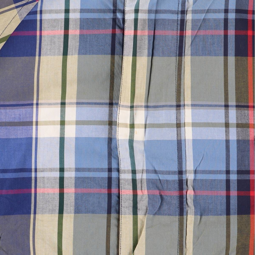 Vintage 90'S Nautica Check Pattern Reversible Cotton Hoodie, Men's Size XL cotton navy blue type Vintage Second Hand