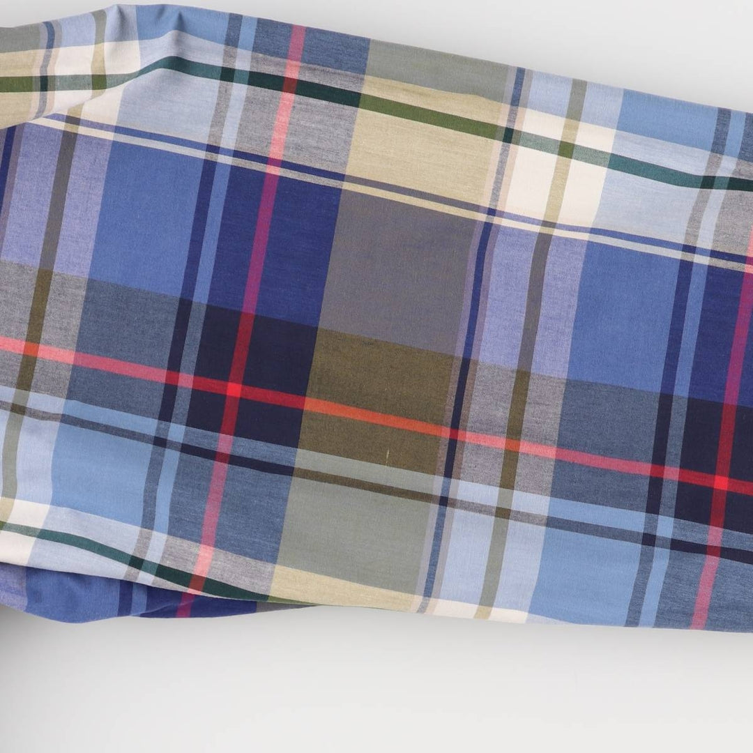 Vintage 90'S Nautica Check Pattern Reversible Cotton Hoodie, Men's Size XL cotton navy blue type Vintage Second Hand