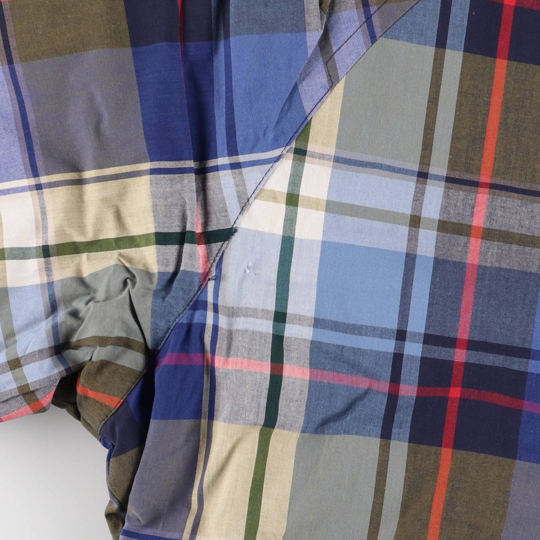 Vintage 90'S Nautica Check Pattern Reversible Cotton Hoodie, Men's Size XL cotton navy blue type Vintage Second Hand