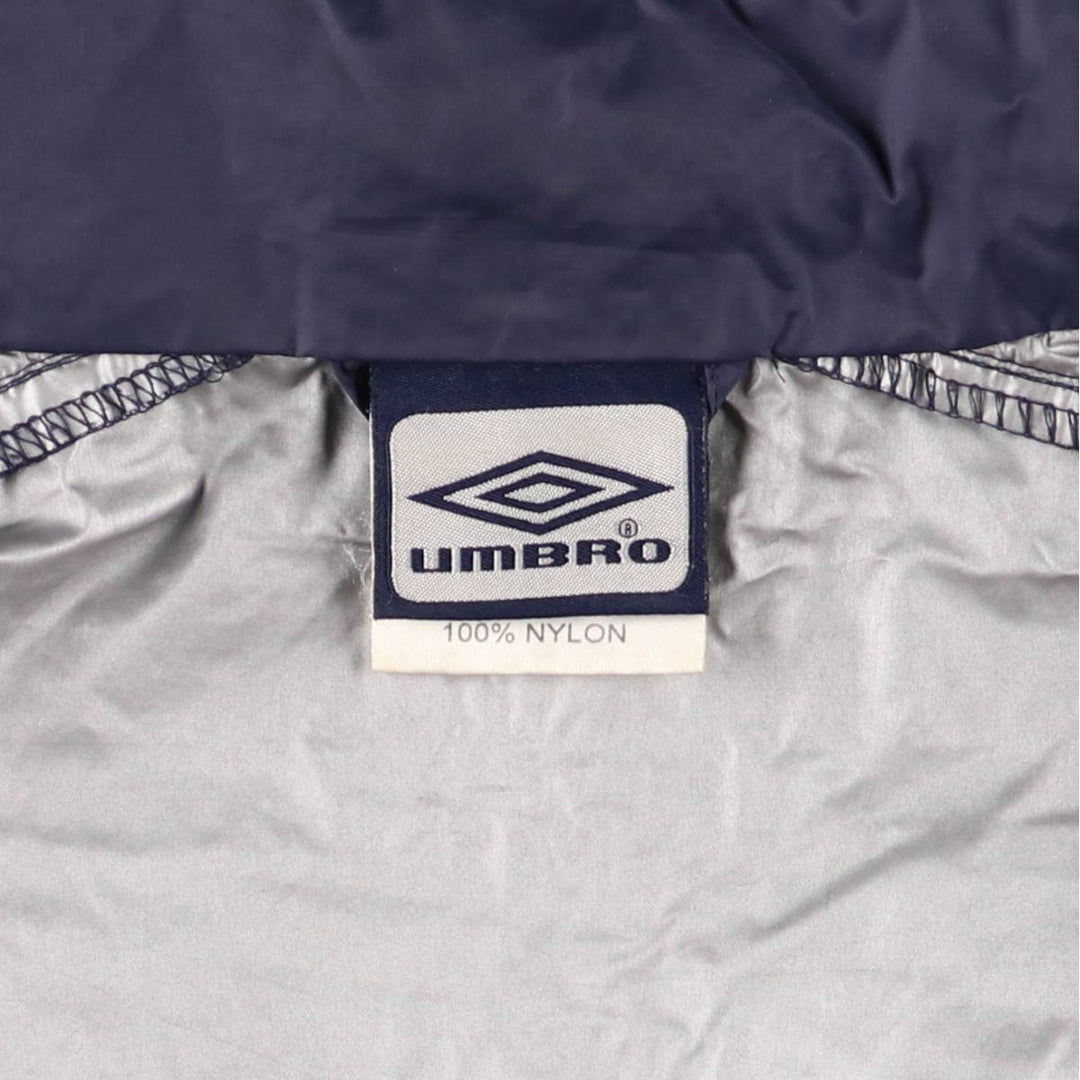 90'S Umbro Nylon Jacket, Men's Size Medium, Vintage Nylon navy blue type Vintage Second Hand