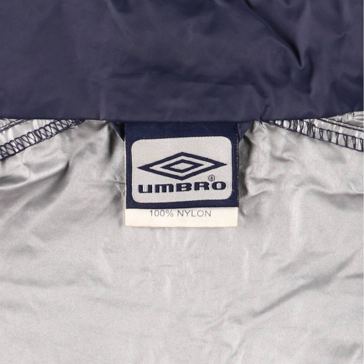 90'S Umbro Nylon Jacket, Men's Size Medium, Vintage Nylon navy blue type Vintage Second Hand
