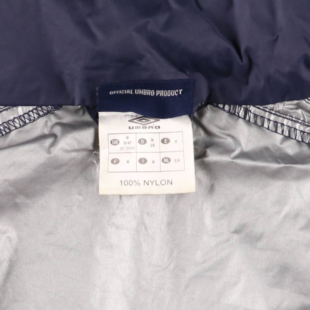 90'S Umbro Nylon Jacket, Men's Size Medium, Vintage Nylon navy blue type Vintage Second Hand