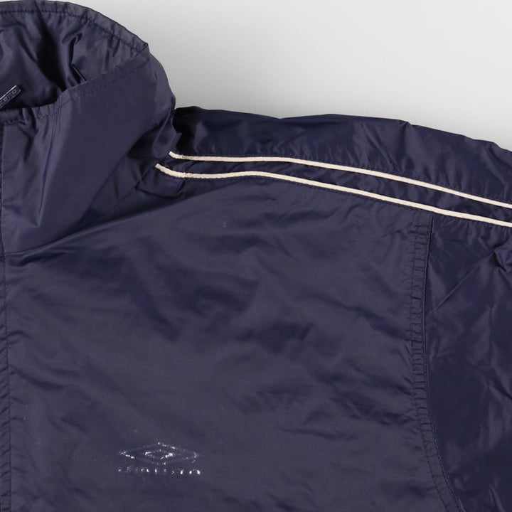 90'S Umbro Nylon Jacket, Men's Size Medium, Vintage Nylon navy blue type Vintage Second Hand
