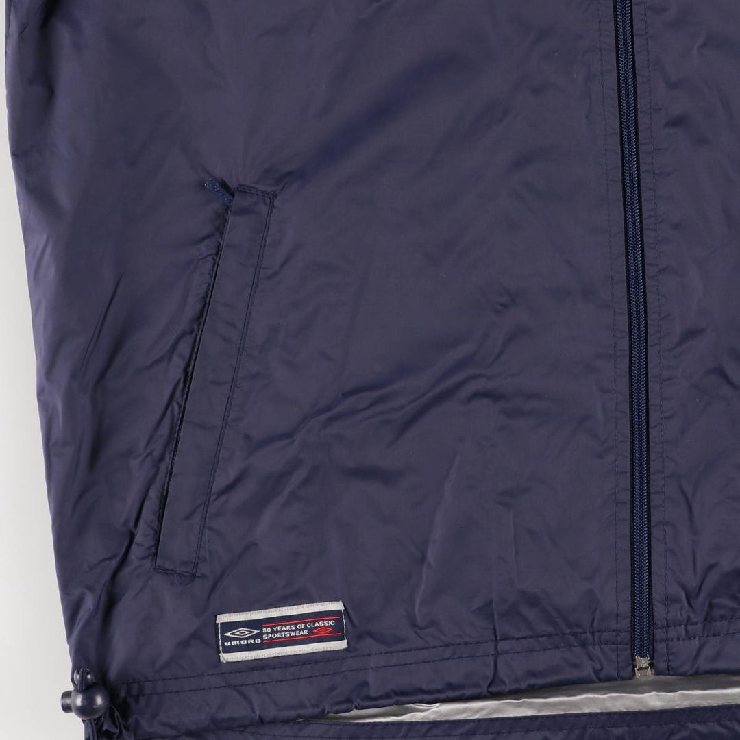90'S Umbro Nylon Jacket, Men's Size Medium, Vintage Nylon navy blue type Vintage Second Hand