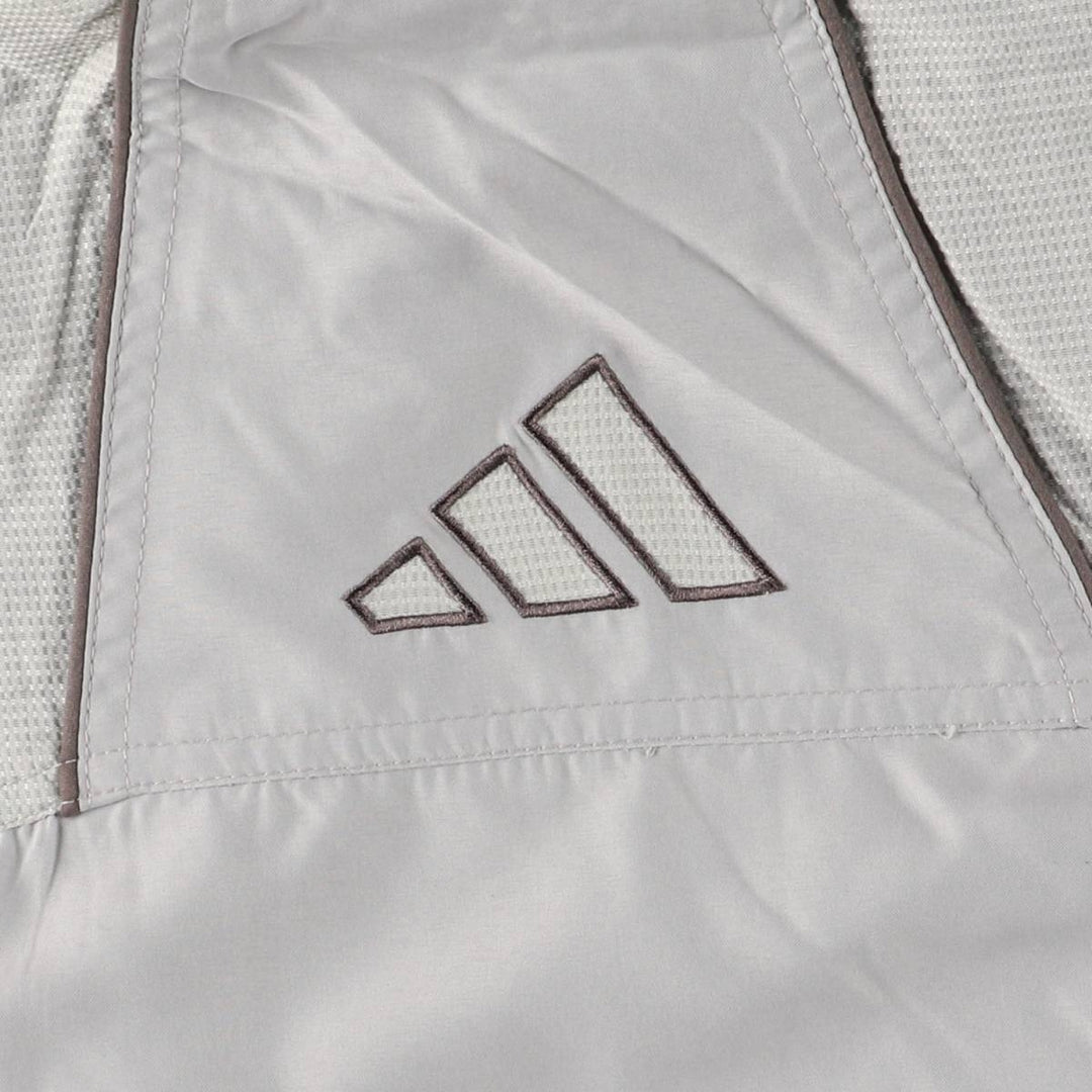 Vintage 90'S Adidas hooded windbreaker, size L, men's polyester gray type Vintage Second Hand