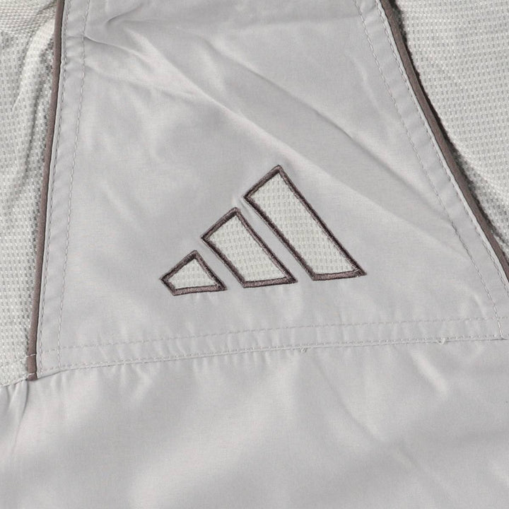 Vintage 90'S Adidas hooded windbreaker, size L, men's polyester gray type Vintage Second Hand