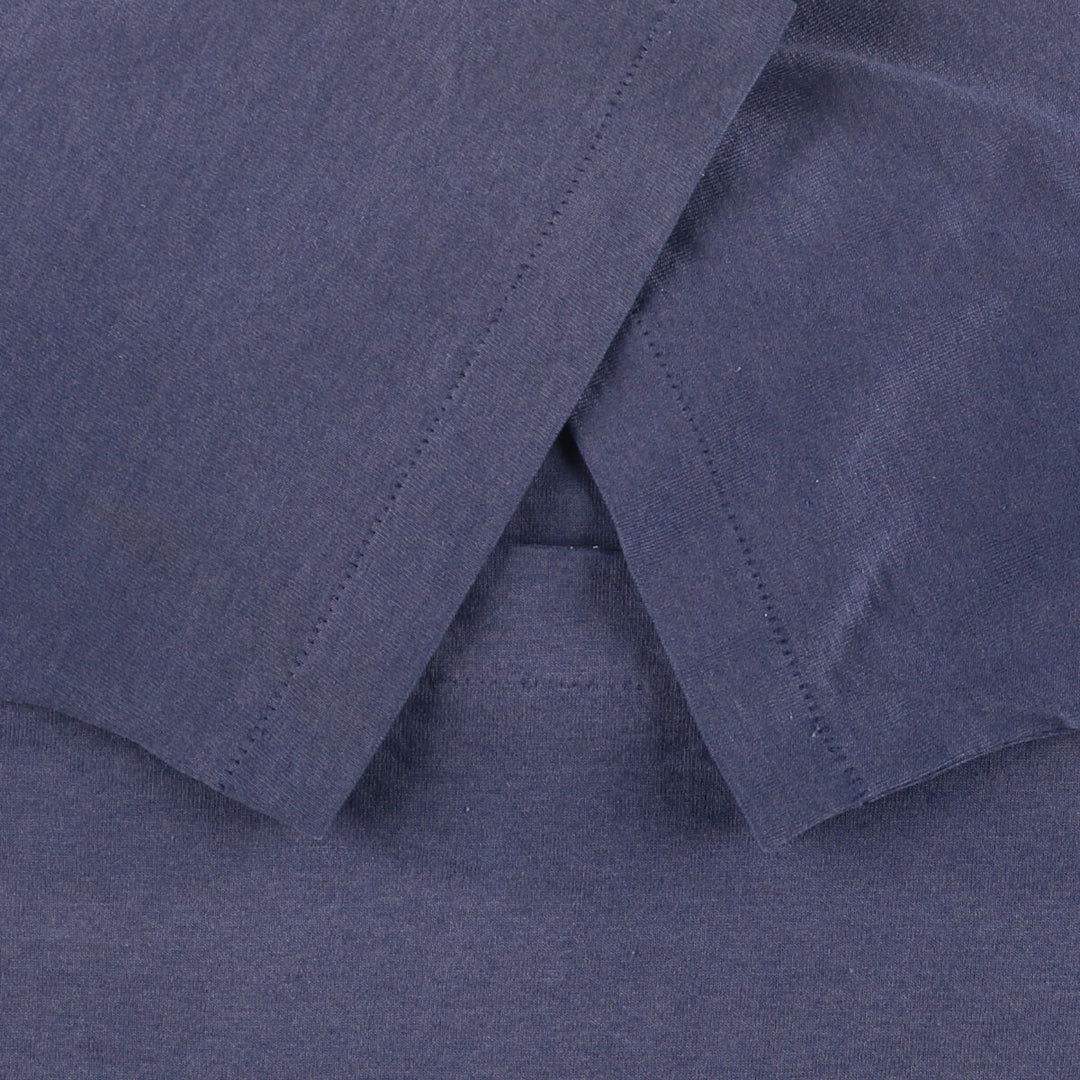 Vintage 90'S BVD plain pocket T-shirt, made in the USA, size M, men's cotton navy blue type Vintage Second Hand