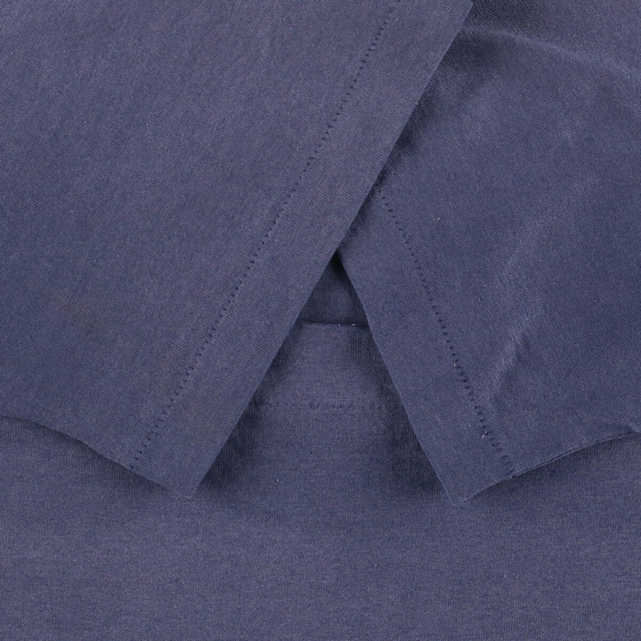Vintage 90'S BVD plain pocket T-shirt, made in the USA, size M, men's cotton navy blue type Vintage Second Hand