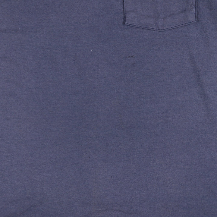 Vintage 90'S BVD plain pocket T-shirt, made in the USA, size M, men's cotton navy blue type Vintage Second Hand