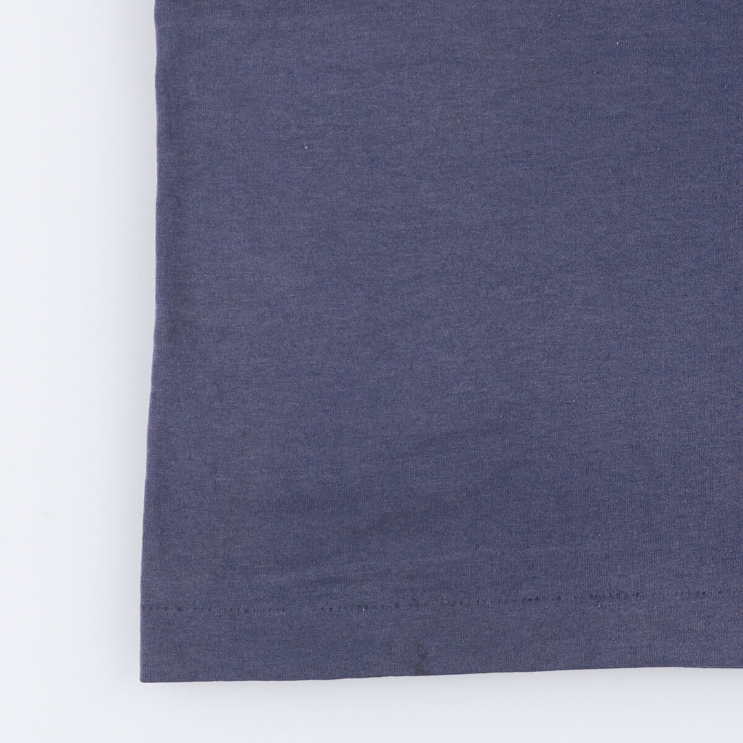 Vintage 90'S BVD plain pocket T-shirt, made in the USA, size M, men's cotton navy blue type Vintage Second Hand