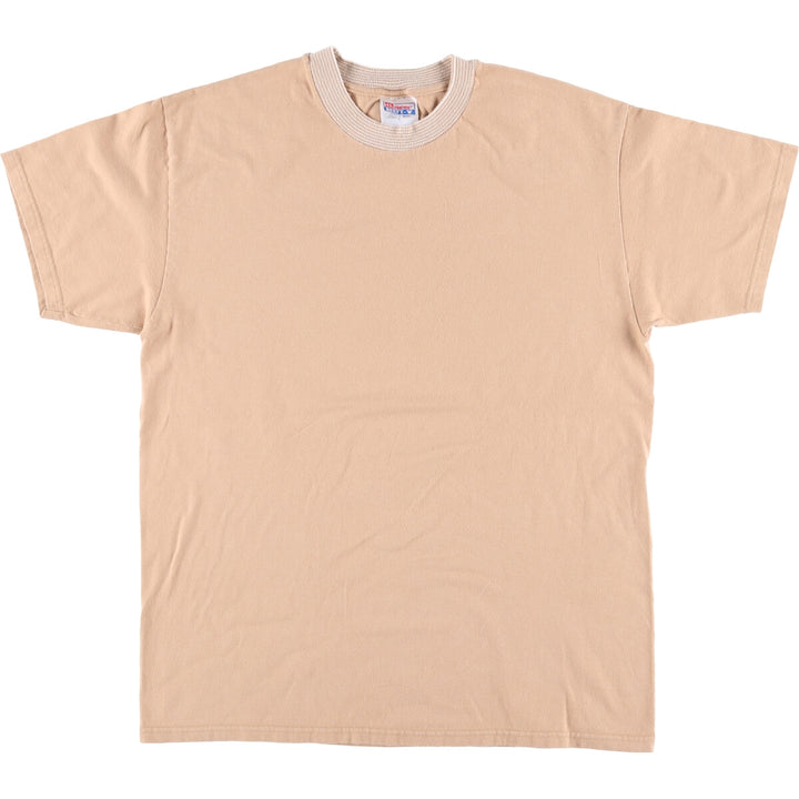 2000'S Hanes BEEFY-T plain T-shirt, men's size L cotton Beige type Vintage Second Hand