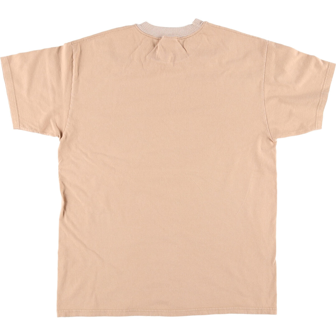 2000'S Hanes BEEFY-T plain T-shirt, men's size L cotton Beige type Vintage Second Hand