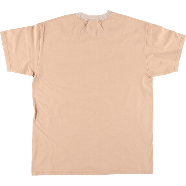 2000'S Hanes BEEFY-T plain T-shirt, men's size L cotton Beige type Vintage Second Hand