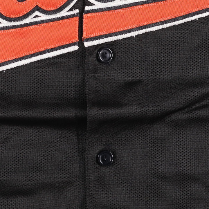Vintage 1990'S Majestic MLB Baltimore Orioles Game Shirt, Made in USA, Men's Size Large Nylon black type Vintage Second Hand