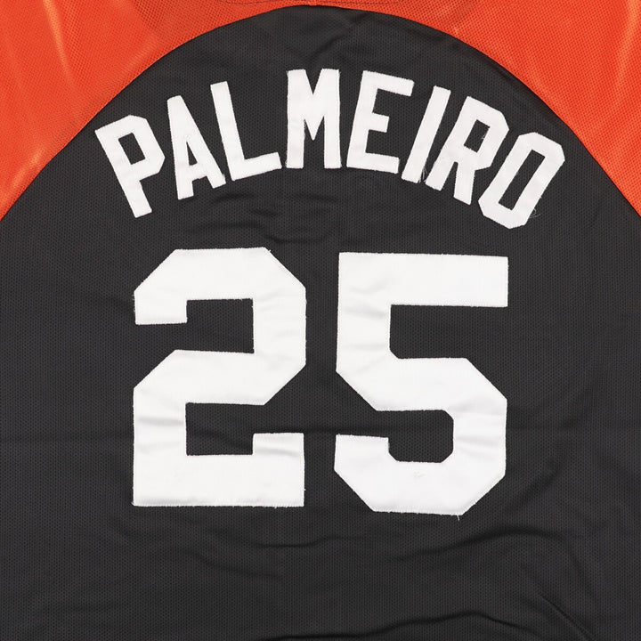 Vintage 1990'S Majestic MLB Baltimore Orioles Game Shirt, Made in USA, Men's Size Large Nylon black type Vintage Second Hand