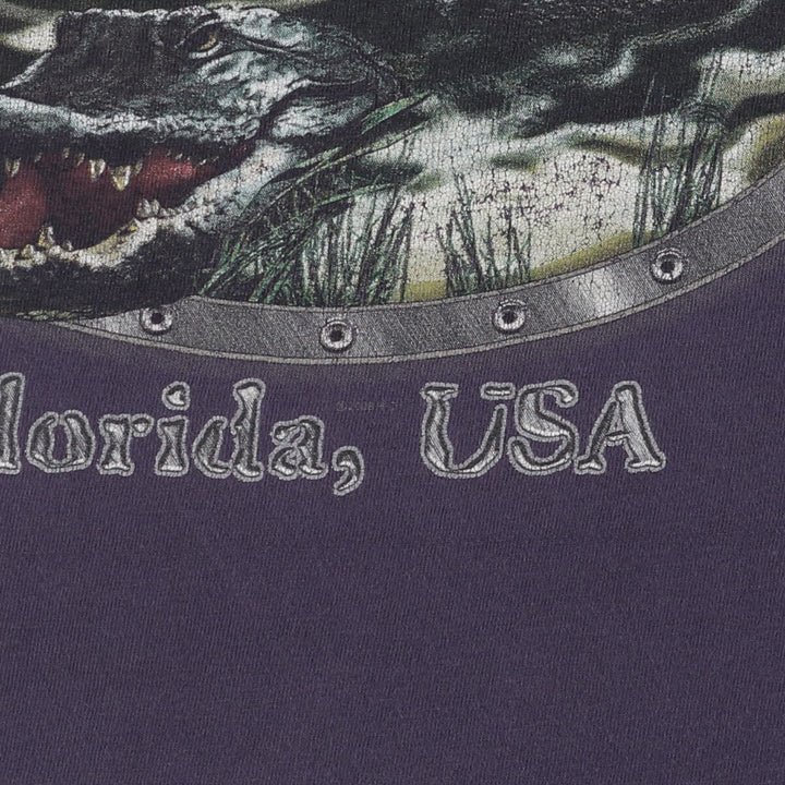 2000'S Harley-Davidson Animal Pattern Motorcycle T-Shirt, Men's Size Large cotton navy blue type Vintage Second Hand