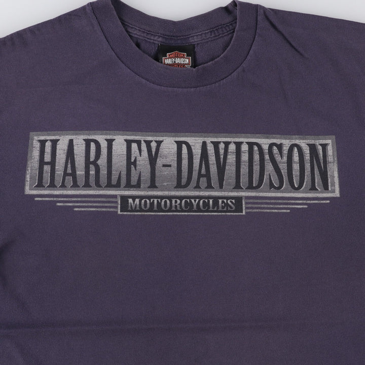 2000'S Harley-Davidson Animal Pattern Motorcycle T-Shirt, Men's Size Large cotton navy blue type Vintage Second Hand