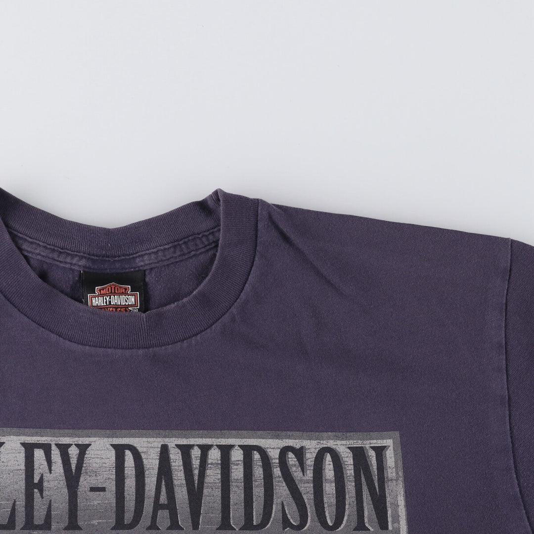 2000'S Harley-Davidson Animal Pattern Motorcycle T-Shirt, Men's Size Large cotton navy blue type Vintage Second Hand