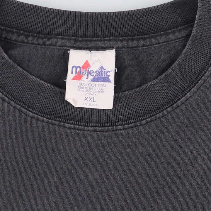 Vintage Majestic MLB New York Mets Sports Print T-Shirt, Made in USA, Men's XXL cotton black type Vintage Second Hand