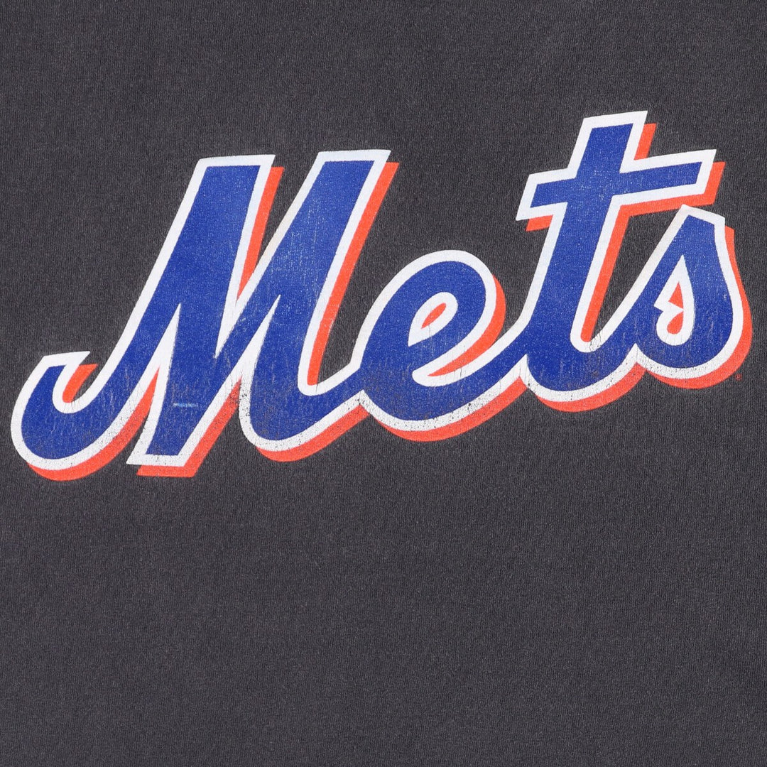 Vintage Majestic MLB New York Mets Sports Print T-Shirt, Made in USA, Men's XXL cotton black type Vintage Second Hand