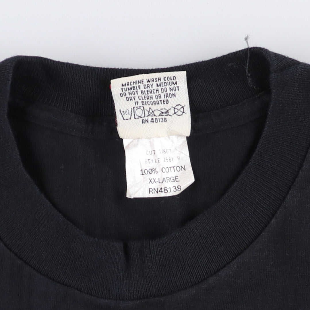 Vintage 90'S NBA Chicago Bulls logo print T-shirt, Made in USA, Men's XXL cotton black type Vintage Second Hand