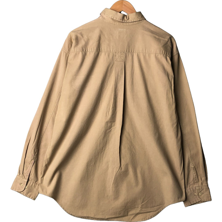 90'S GAP Vintage Long Sleeve Cotton Shirt, Men's XL cotton Beige type Vintage Second Hand