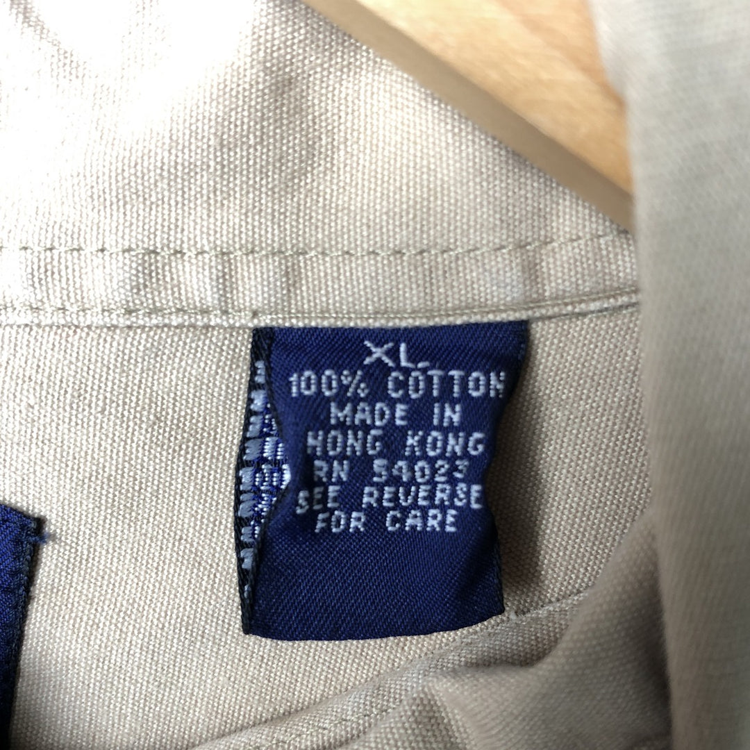 90'S GAP Vintage Long Sleeve Cotton Shirt, Men's XL cotton Beige type Vintage Second Hand