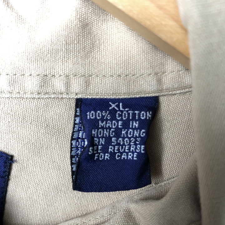 90'S GAP Vintage Long Sleeve Cotton Shirt, Men's XL cotton Beige type Vintage Second Hand